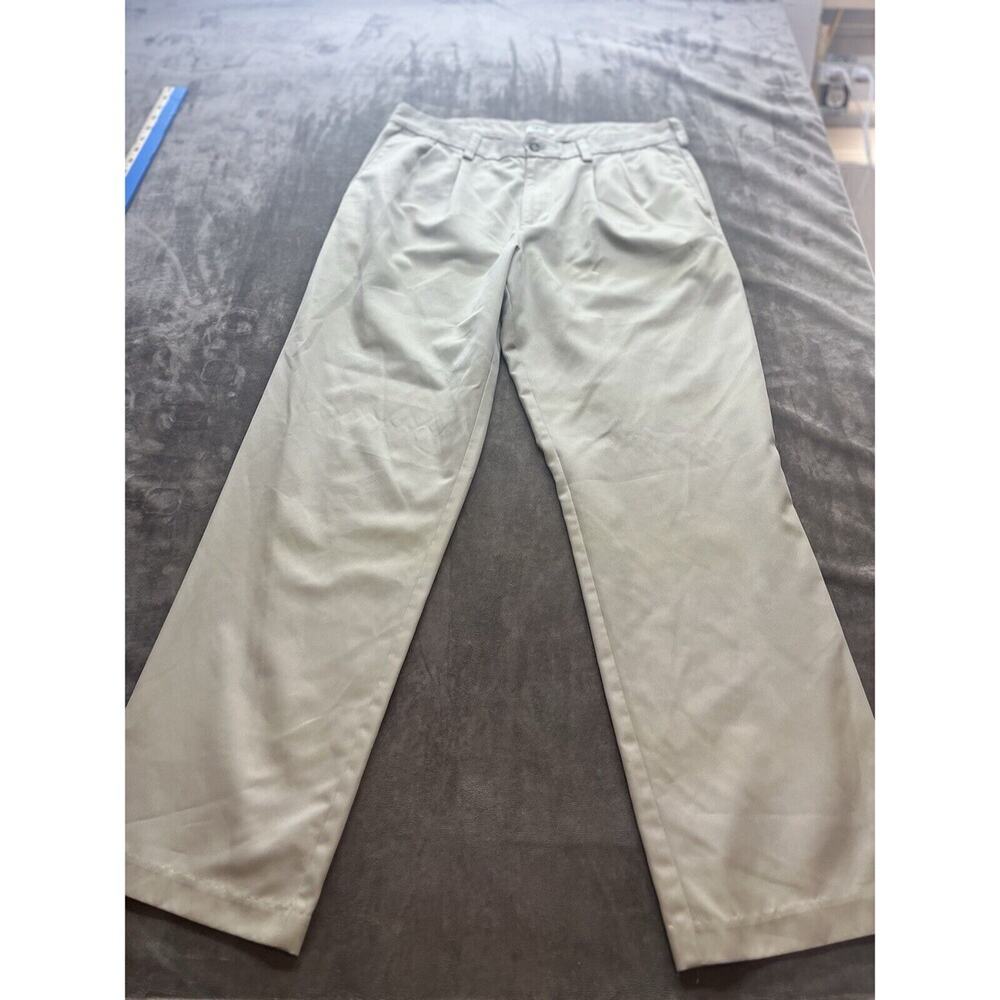 IZOD Golf Pants Mens 34x32‎ Beige Chino 34x31*